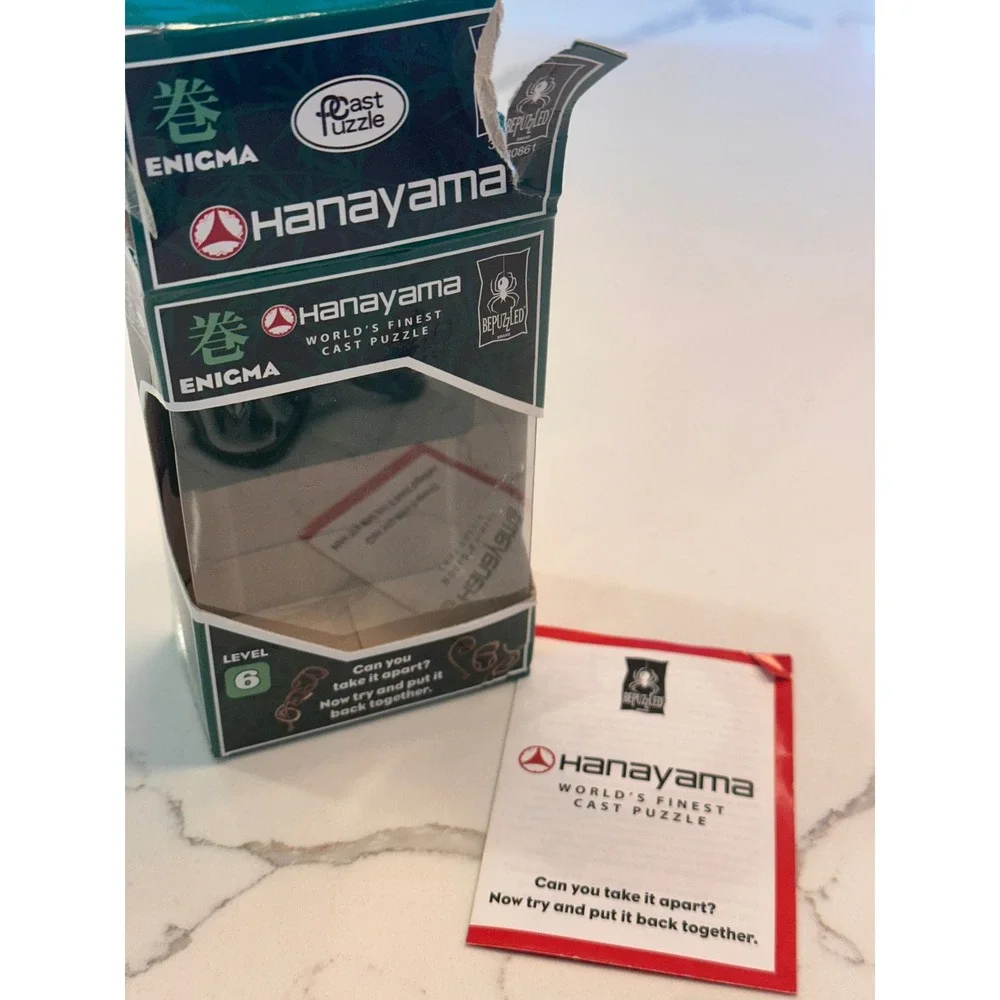Hanayama Enigma Level 6 Cast Metal Brain Teaser Puzzle BePuzzled 30861